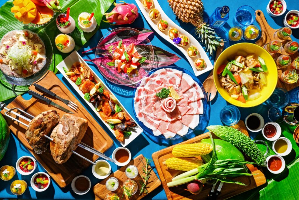 南国の太陽と自然が育んだ色彩のDINNER BUFFET|7月1日(水)〜10月31日(土)にTWIN-LINE HOTEL YANBARU OKINAWA JAPANで開催!アグー豚しゃぶしゃぶ&シュラスコ食べ放題